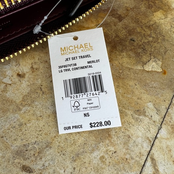 Michael Kors Kenly Signature Tote Brown/Merlot - Picture 9 of 9